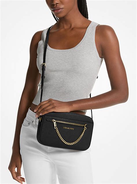 michael kors large jet set saffiano crossbody bag|jet set large saffiano leather.